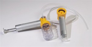 Vampire Pump and Bottles for Oil Sampling